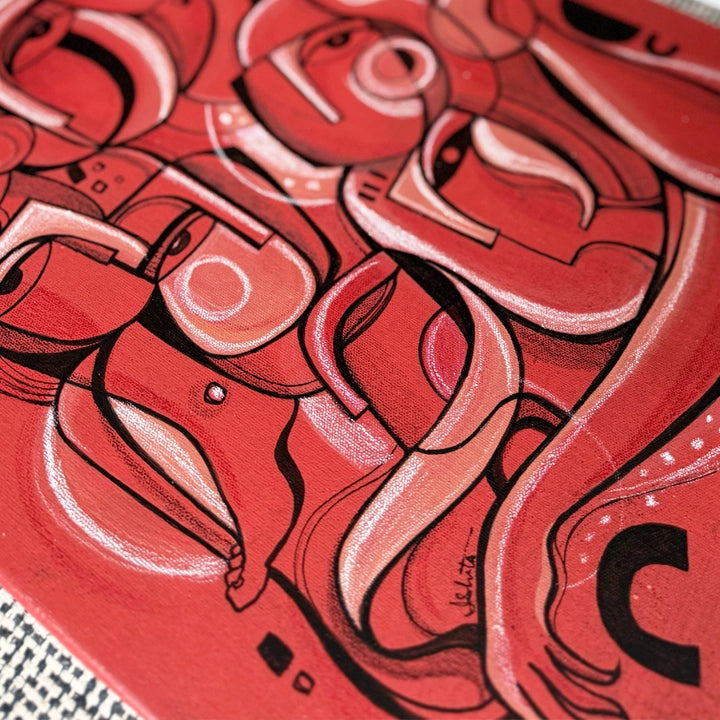 Original art piece "Form Synapse" by SoulCurryArt, featuring abstract shapes and vibrant colors in a modern design.