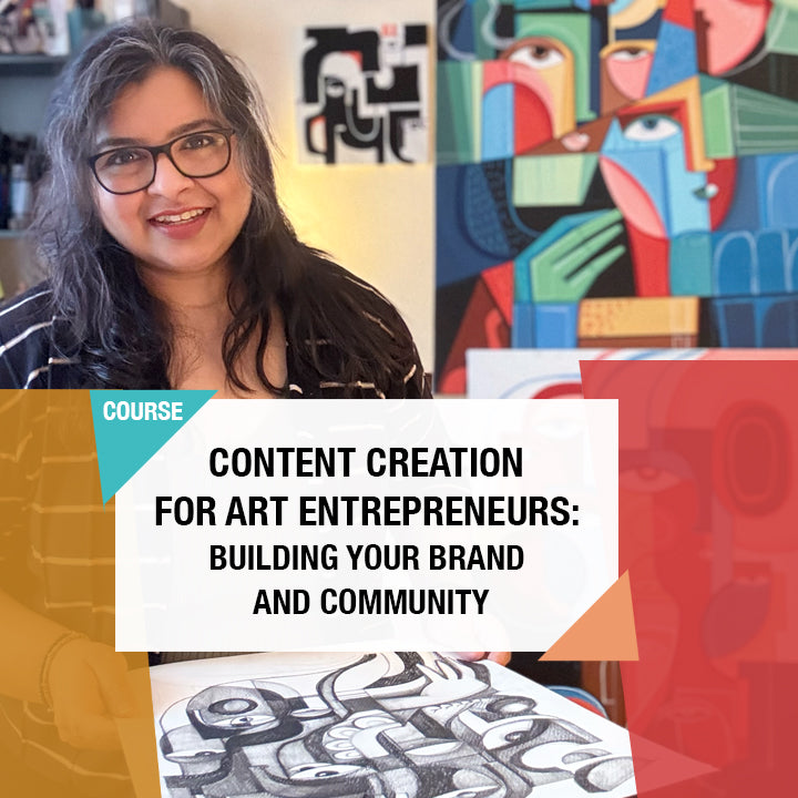Online course by SoulCurryArt on content creation for art entrepreneurs, featuring branding and community building strategies.