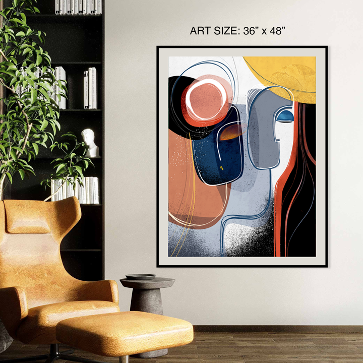 SoulCurryArt print titled Tryst By The River, 16x20 inch paper art depicting a romantic riverside scene.