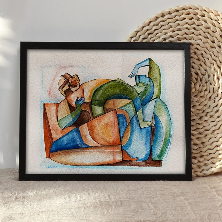 SoulCurryArt Reverie Series original art piece featuring a dreamy landscape with vibrant colors and artistic brushstrokes.