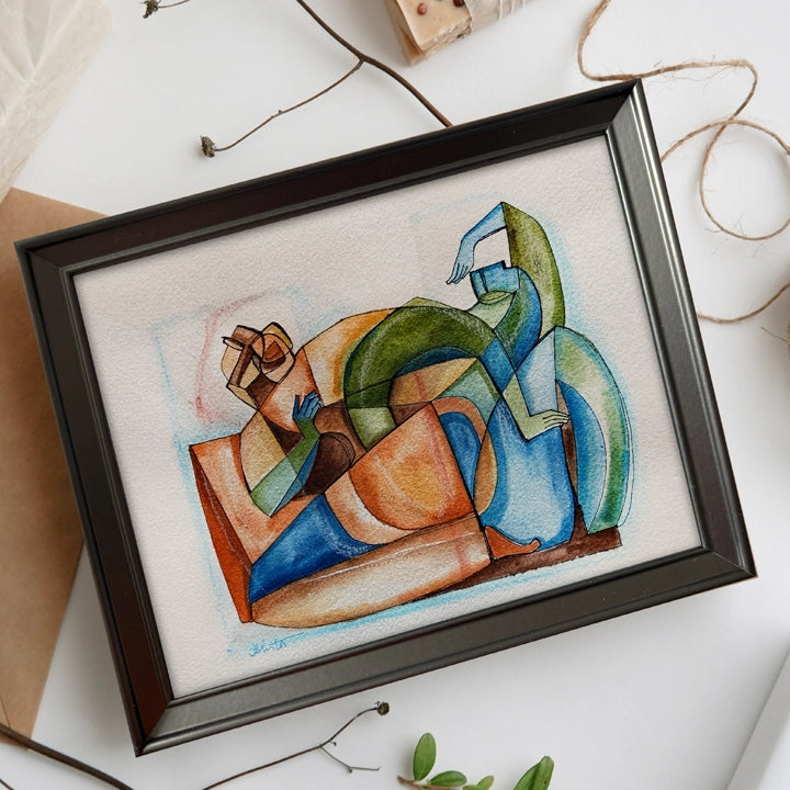 Reverie Series collection original art by SoulCurryArt, abstract painting with vibrant colors and intricate textures.