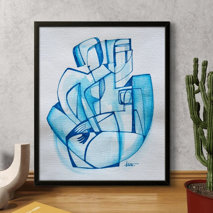 SoulCurryArt Reverie Series original art piece featuring vibrant abstract colors and intricate brushwork on a canvas.