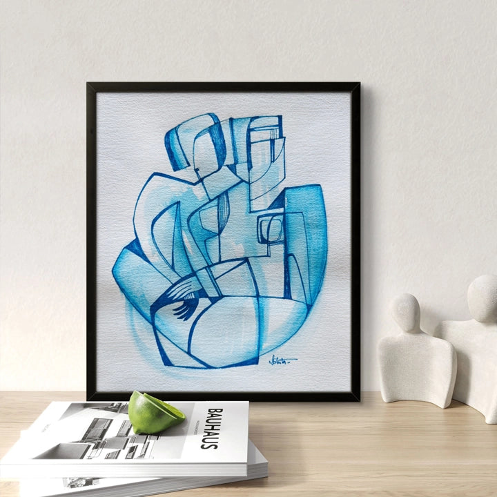 Original art piece from SoulCurryArt's Reverie Series Collection, featuring vibrant abstract watercolor design.