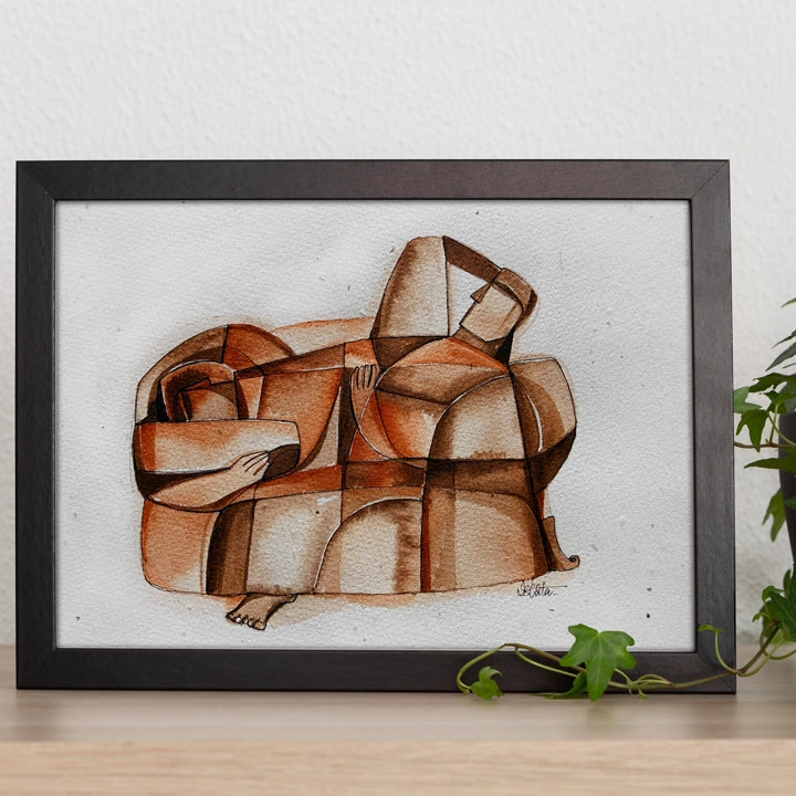 SoulCurryArt Reverie Series original art piece featuring abstract, dreamy watercolor designs on a white background.