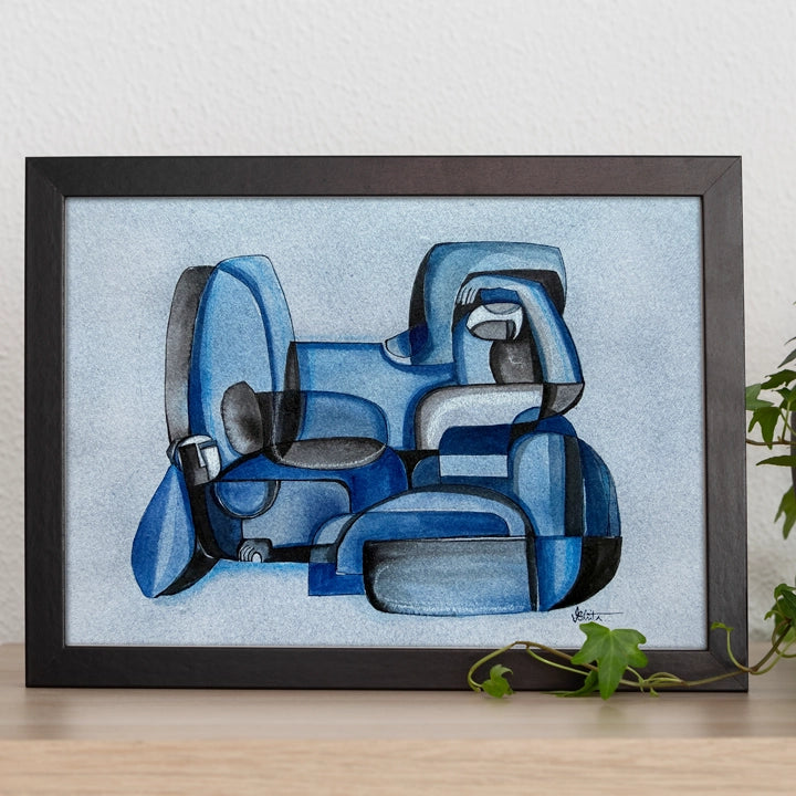 Original art from SoulCurryArt's Reverie Series Collection featuring vibrant, abstract brushstrokes on canvas.