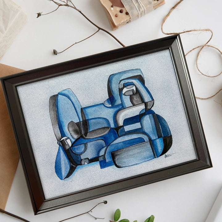 Original art from the Reverie Series Collection by SoulCurryArt, featuring vibrant, abstract brushstrokes on canvas.