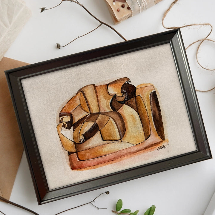 SoulCurryArt Reverie Series original art piece featuring vibrant abstract design on a canvas.