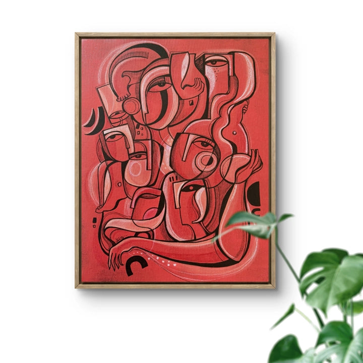 Original abstract art piece titled Form Synapse by SoulCurryArt, featuring vibrant colors and intricate patterns.