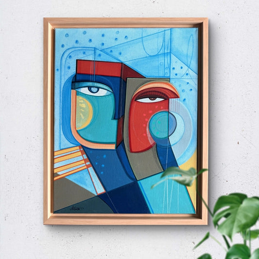 Living Facade original art by SoulCurryArt featuring vibrant, abstract floral design on canvas.