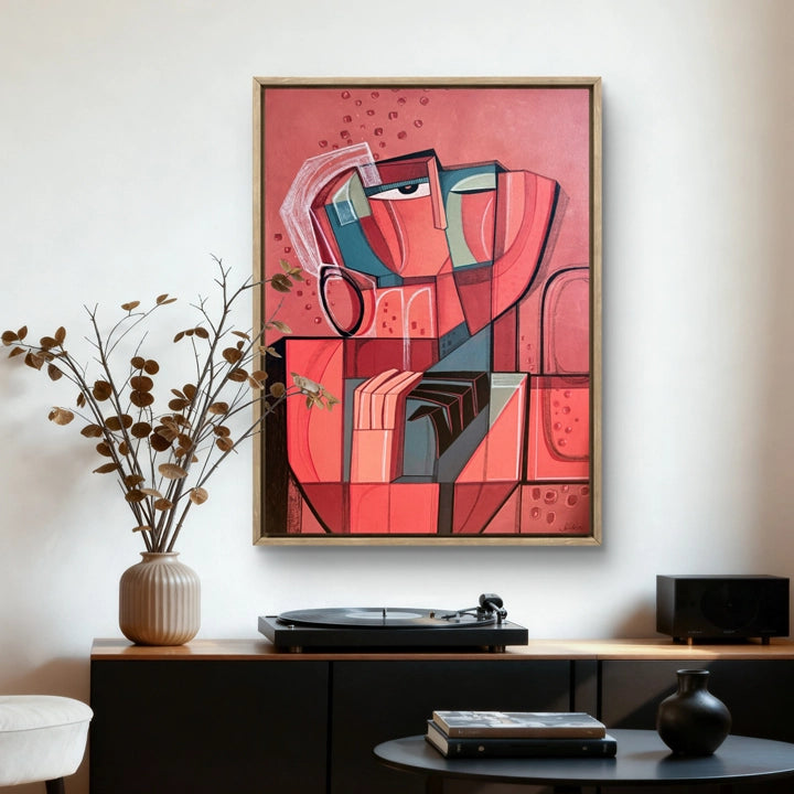 Rooted Embrace original art by SoulCurryArt featuring vibrant, expressive brushstrokes and rich earthy tones on canvas.