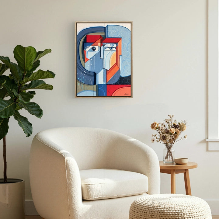 Original art piece titled Silent Monument by SoulCurryArt, featuring a serene abstract design on a canvas.