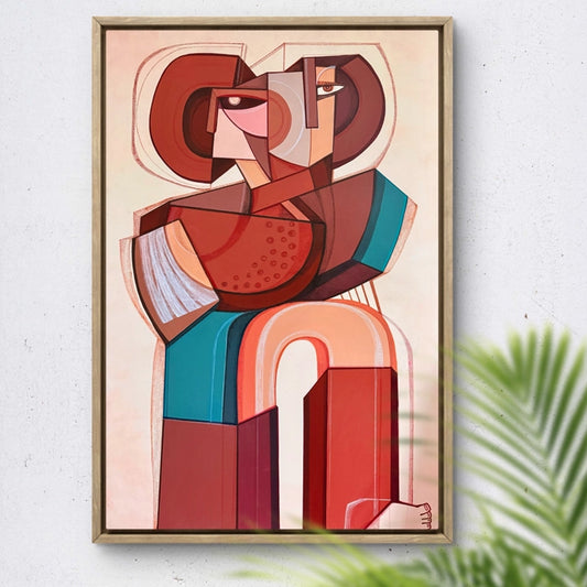 Original art of shared planes by SoulCurryArt, featuring a colorful, abstract depiction of interconnected aircraft on a vibrant background.