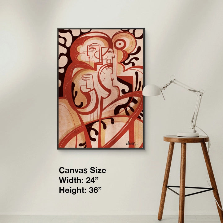 SoulCurryArt Between Silence canvas print, 24x36 inches, featuring a serene, abstract artwork with calming tones.
