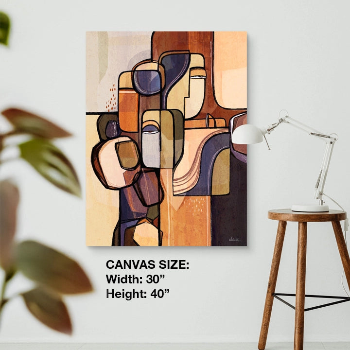 30x40 inch canvas of "Foundations Of Stone" by SoulCurryArt, showcasing detailed, textured stone design artwork.