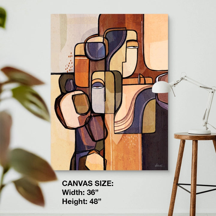 Large 36x48 inch canvas print of "Foundations Of Stone" by SoulCurryArt, showcasing detailed stone textures and artistic design.