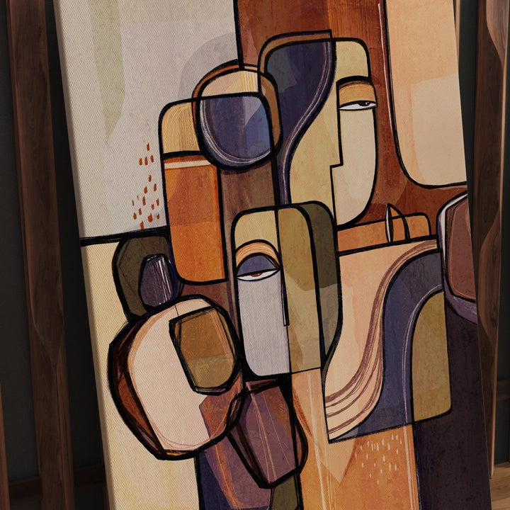 Close-up of the "Foundations Of Stone" canvas by SoulCurryArt, showcasing textured stone and abstract artistic details.