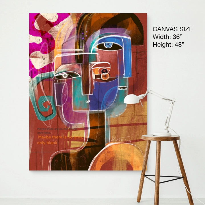 SoulCurryArt Truth Chapters canvas print, 36x48 inches, featuring artistic design on a large, high-quality canvas for wall decor.