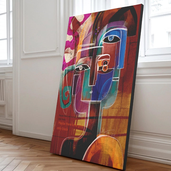 SoulCurryArt Truth Chapters canvas print featuring inspiring text and vibrant colors, ideal for wall decor.
