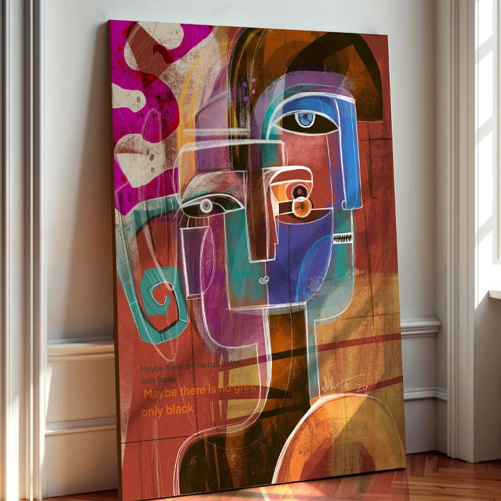 SoulCurryArt Truth Chapters canvas print featuring bold, artistic design on a high-quality fabric surface.