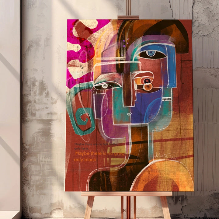 SoulCurryArt Truth Chapters canvas print featuring abstract artwork with bold, vibrant colors and textured brushstrokes.