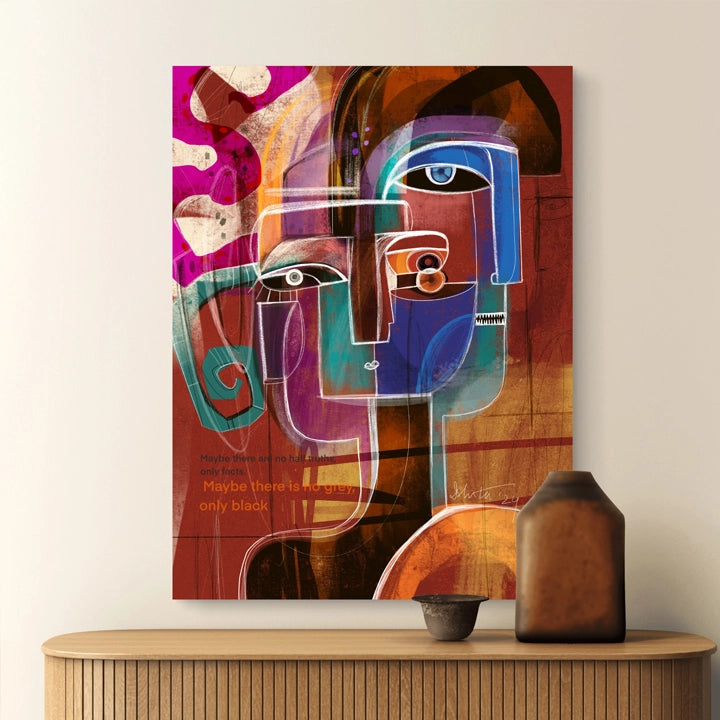 SoulCurryArt Truth Chapters canvas print featuring inspiring artwork in a modern, vibrant design suitable for wall decor.