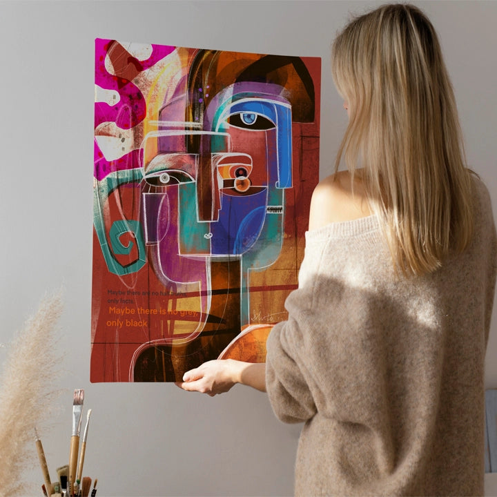SoulCurryArt Truth Chapters canvas print featuring inspiring abstract artwork on a textured canvas.