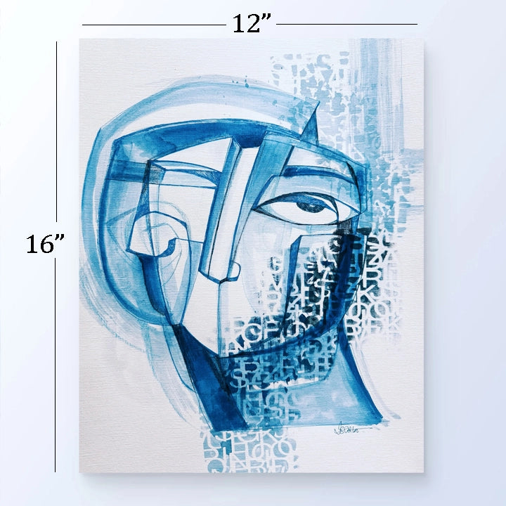 Original art Head Study No.1 by SoulCurryArt, a detailed 12x16 sketch of a human head in a realistic style.