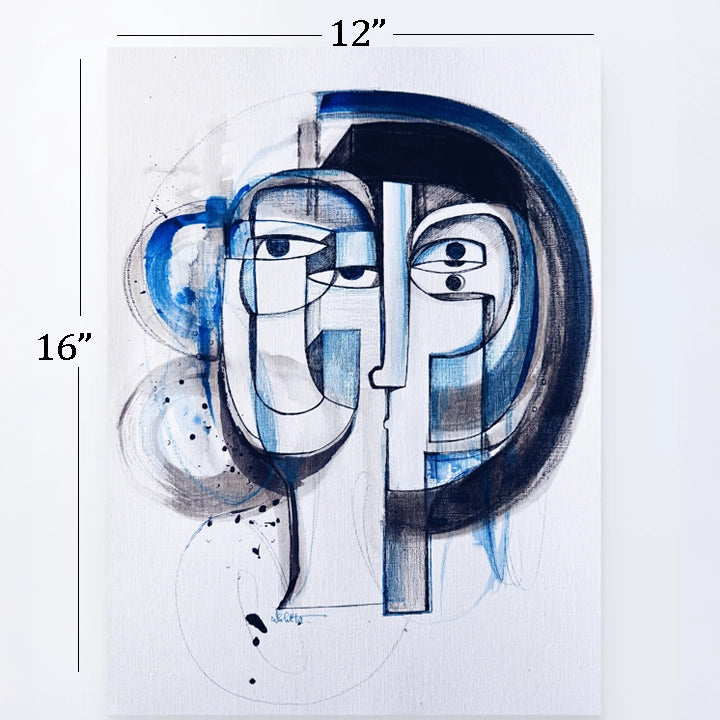 Original art "Head Study No.4" by SoulCurryArt, featuring a detailed head sketch with expressive shading and artistic brushwork.