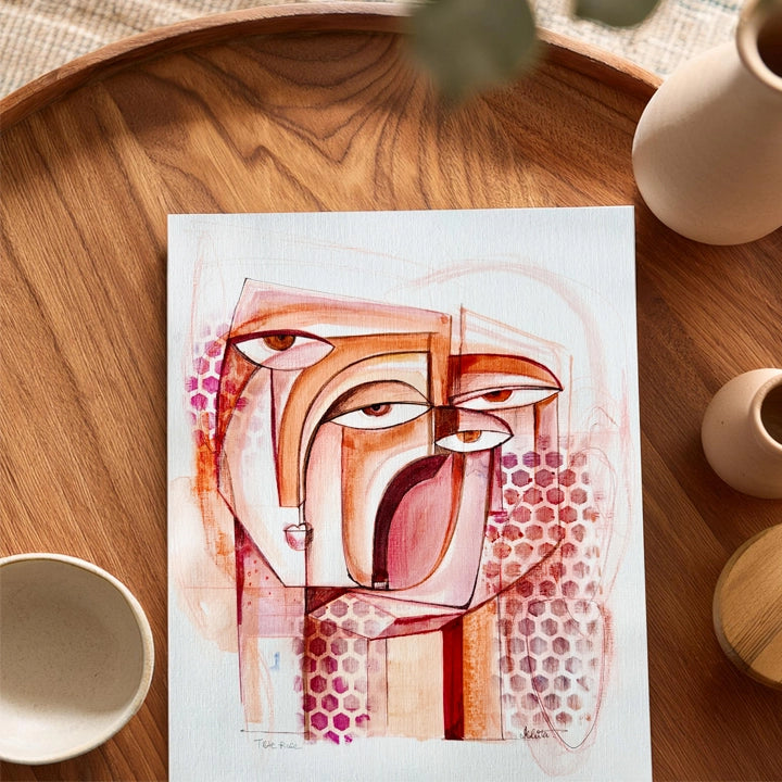 Original art "Head Study No.5" by SoulCurryArt depicting a detailed, expressive head study in a minimalist style.