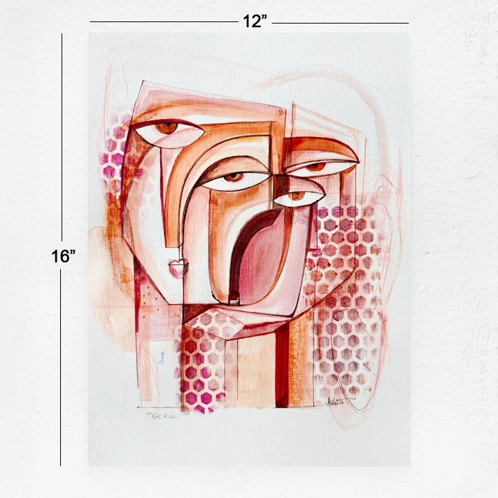 Original art "Head Study No.5" by SoulCurryArt, featuring a detailed head sketch with expressive shading and intricate line work.