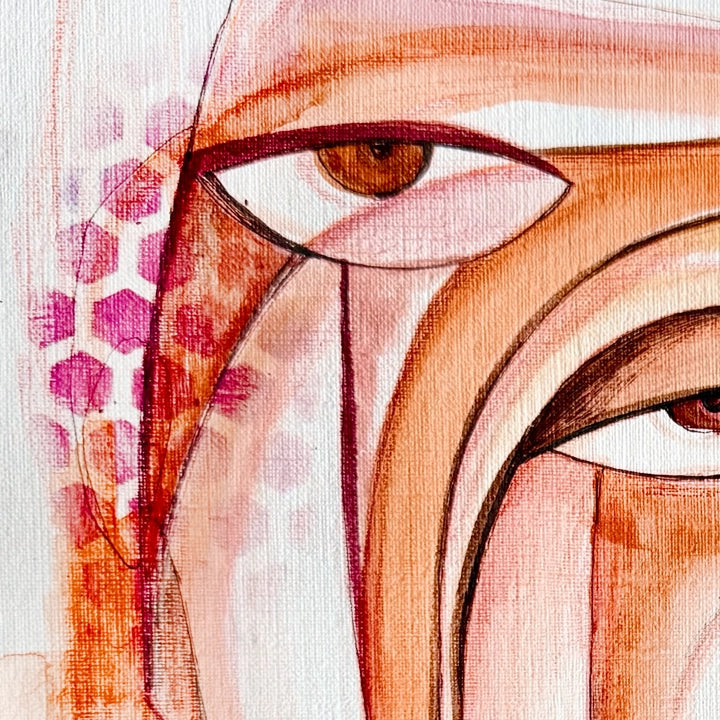 Original art "Head Study No.5" by SoulCurryArt, featuring a detailed sketch of a human head on a neutral background.