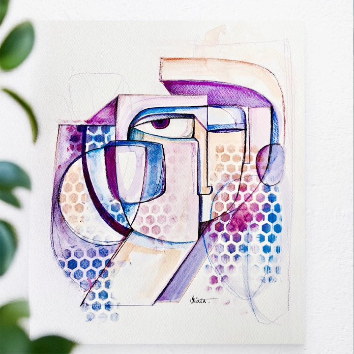 Original art Head Study No.7 by SoulCurryArt, a 12x16 illustration showcasing detailed head and face sketch.