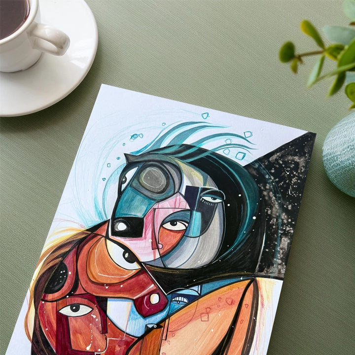 Original art print titled "Run Wild" by SoulCurryArt, featuring vibrant, dynamic abstract imagery on a 12x16 inch canvas.