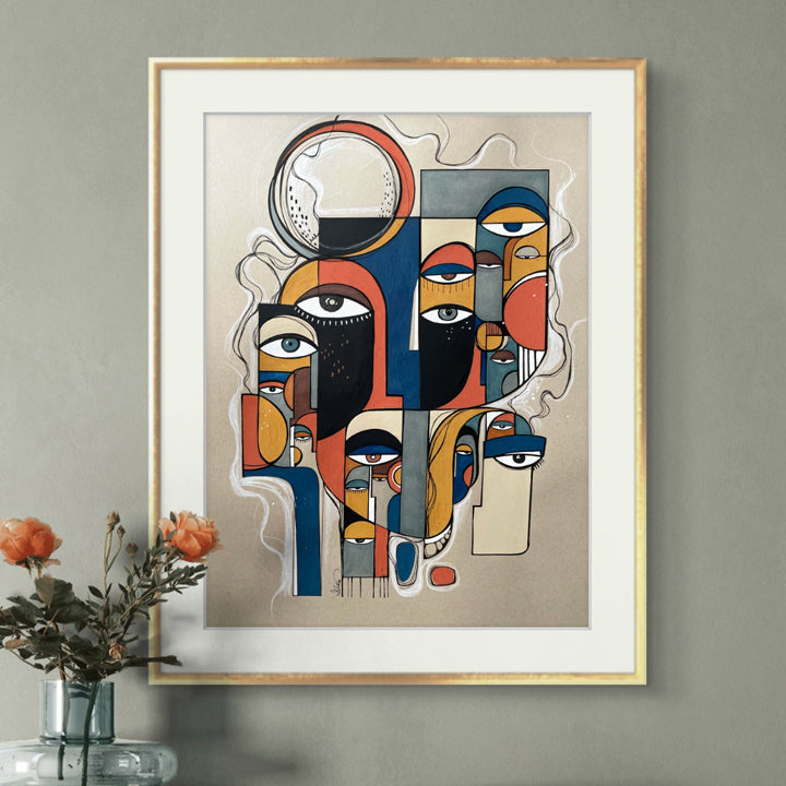 Original art print titled "Surge" by SoulCurryArt, depicting vibrant abstract colors on a 13x19-inch canvas.