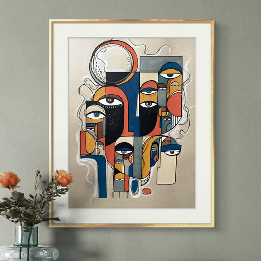 Original art print titled "Surge" by SoulCurryArt, depicting vibrant abstract colors on a 13x19-inch canvas.