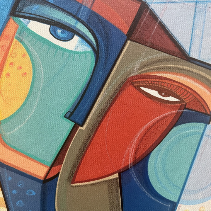 Original art titled Concerto by SoulCurryArt, 16x20 inch painting featuring vibrant, musical-inspired abstract design.