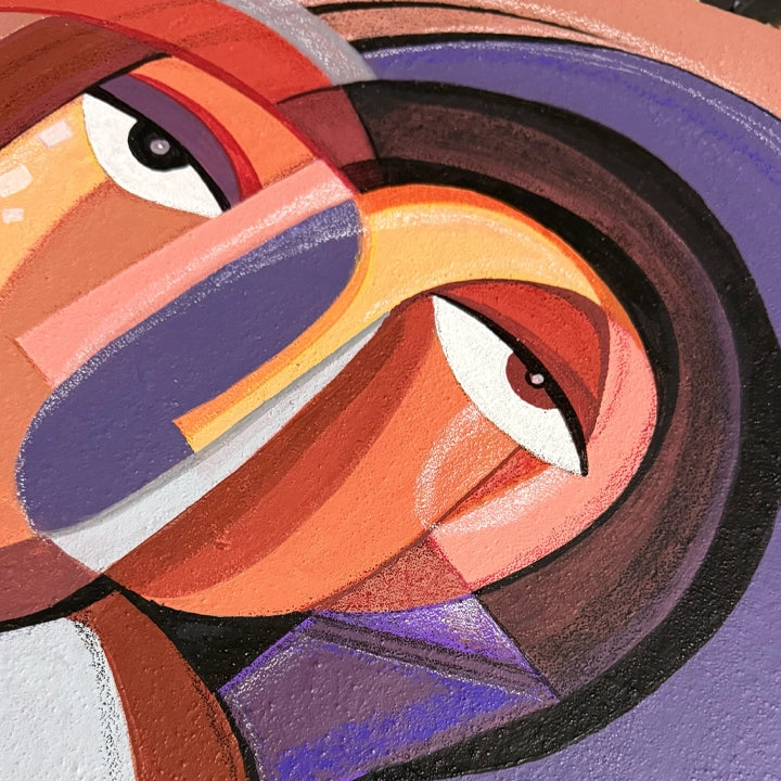Original art piece titled Infinite Vision by SoulCurryArt, featuring vibrant abstract imagery on a 16x20-inch canvas.