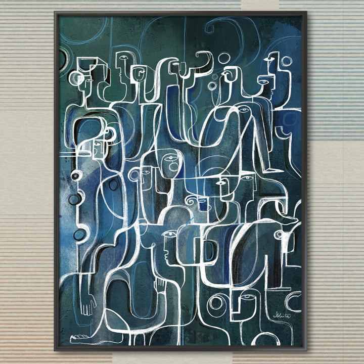 Original art piece titled Rise In Unison by SoulCurryArt, featuring vibrant abstract colors and harmonious design elements.