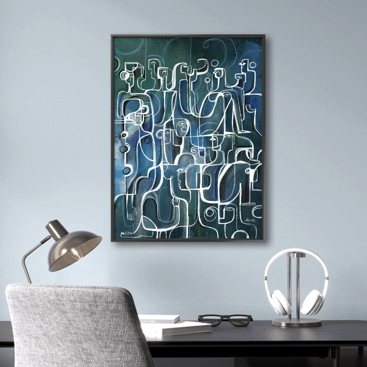 Original art piece "Rise In Unison" by SoulCurryArt featuring vibrant, abstract brushstrokes and harmonious color blending.