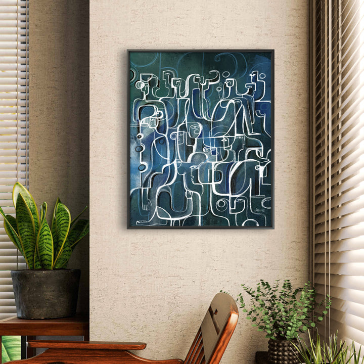 Original art titled "Rise In Unison" by SoulCurryArt featuring vibrant, abstract brushstrokes and harmonious color blending.