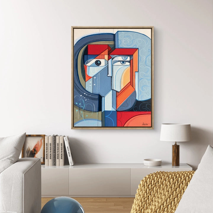 Original art piece titled Silent Monument by SoulCurryArt, featuring abstract design with muted tones and textured details.