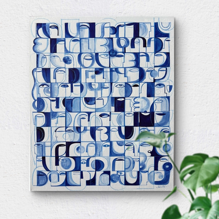 Still Ocean original art by SoulCurryArt, featuring a serene ocean scene with calming blue tones and abstract wave details.