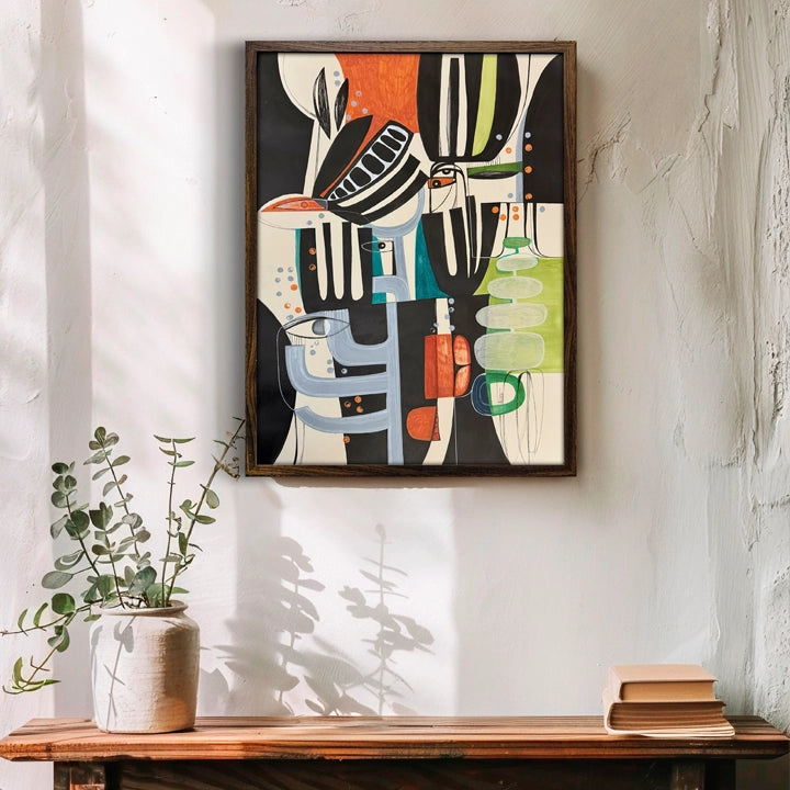 Original art piece "Contradiction Of Bloom" by SoulCurryArt, featuring vibrant floral and abstract elements on canvas.