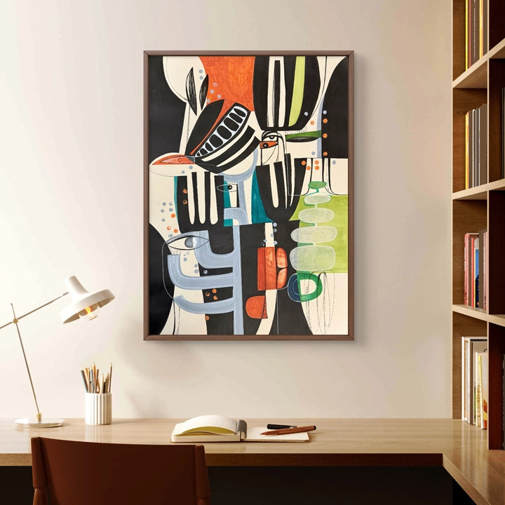 Original art piece "Contradiction Of Bloom" by SoulCurryArt featuring vibrant abstract floral design on canvas.