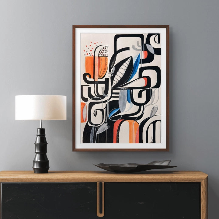 Original art titled "Erosion Of Silence" by SoulCurryArt, featuring abstract textures and muted color tones.