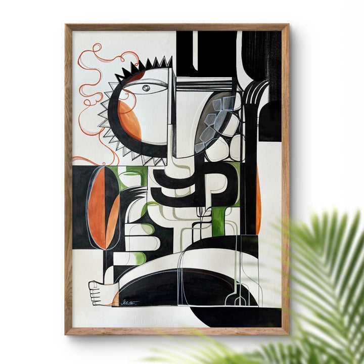 Original art titled "Resonance Of Stone And Heart" by SoulCurryArt, featuring abstract stone and heart imagery in vibrant colors.