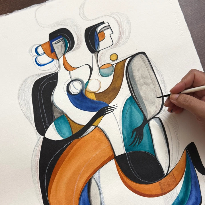 Original art print titled Veins Of The Sky by SoulCurryArt, showcasing vibrant, abstract sky-inspired design with intricate vein-like patterns.
