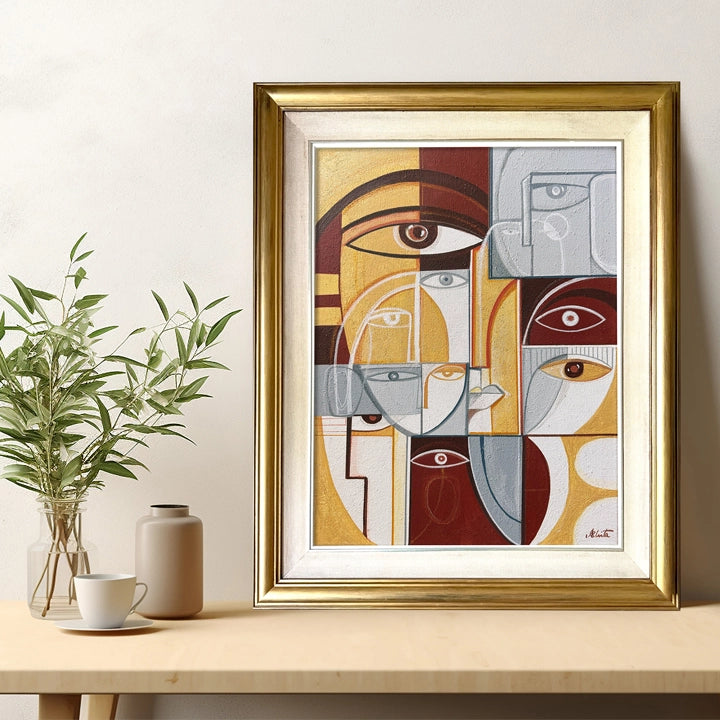 Sectioned original art canvas by SoulCurryArt featuring a 22x26 ready-to-hang design with vibrant, detailed artwork.