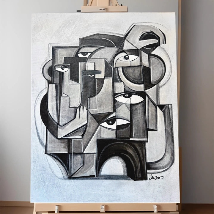 Original art piece titled Zealous by soulcurryart, 27x36 inches, featuring vibrant, expressive abstract artwork on canvas.