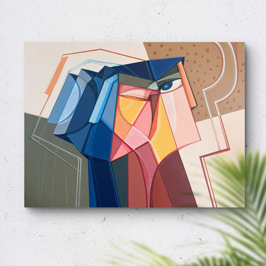 Original art titled Vivid Convergence by SoulCurryArt featuring vibrant, abstract colors on a 30x40 canvas.